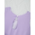 thumbnail image 4 of iEFiEL Kids Girls Jumpsuit Romper Maxi Dress with Rhinestone Belt for Pageant Birthday Party Lavender 16, 4 of 7
