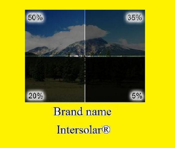 Window Film Tint Choose the 5% 15%,20% 35% 50% Intersolar® 2Ply 20"x 100FT USA 