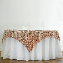 Balsa Circle 72" x 72" Blush Square Big Payette Sequin Table Overlay Linens Party Tablecloth Kitchen