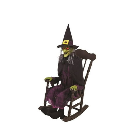 Home Accents Holiday 61 In Animated Witch In Rocking Chair With