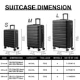 thumbnail image 4 of Checked Luggage PC ABS Hardside Suitcase with wheels USB Port Lightweight Luggage with TSA Lock 28 inch Black, 4 of 7