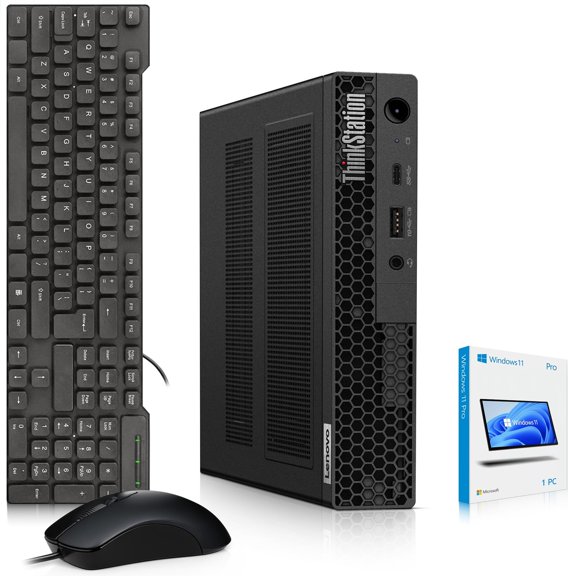 Restored Lenovo ThinkStation P340 Tiny Mini Desktop PC | Intel i5-10th Gen | 32GB DDR4 RAM | 512GB SSD | Wi-Fi | Windows 11 Pro | NVIDIA Quadro P620 GPU | Compact Business Desktop