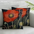 thumbnail image 3 of TIAOTIAOHOU Poppy Flower Pillow Covers Farmhouse Spring Garden Plant Decor Decorative Cushion Case Throw Pillowcase Sofa Couch, 3 of 5