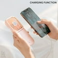 thumbnail image 6 of Gustave Handheld Fan Mini Pocket Personal Portable Fan 3 Speed Adjustable USB Rechargeable Foldable Fan 3000mAh Power Bank Neck Hanging Fan for Kids Girls Woman Home Outdoor, 6 of 11