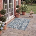 thumbnail image 3 of SAFAVIEH Courtyard Nina Floral Indoor/Outdoor Area Rug, Navy/Grey, 2' x 3'7", 3 of 14
