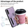 thumbnail image 5 of Phone Case for Samsung Galaxy A50 A50S A30S Wallet Cover with Screen Protector and Wrist Strap Lanyard RFID Credit Card Holder Ring Stand Cell Accessories A 50 50S 30S S50 50A SM A505G Women Purple, 5 of 16
