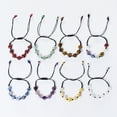 thumbnail image 5 of Xiao Hua Pulsera de cuentas hecha a mano, adecuada tanto para hombres como para mujeres, pulsera tejida con corazón de piedra natural, pulsera simple y ajustable (verde), 5 of 5