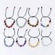 thumbnail image 5 of Xiao Hua Pulsera de cuentas hecha a mano, adecuada tanto para hombres como para mujeres, pulsera tejida con corazón de piedra natural, pulsera simple y ajustable (verde), 5 of 5