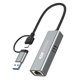 thumbnail image 1 of Convertidor red USB-C a RJ45 2 en 1 USB/Tipo C al adaptador Ethernet 5000Mbps, 1 of 9
