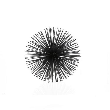 8 x 8 x 8 in. Black Metal Spiky Sphere