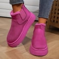thumbnail image 2 of Womens Winter Boots With Zipper Warm Fur Lined Suede Platform Snow Boots Lightweight Snow Sneaker Boots for Ladies Anti Slip Ankle Boots Fall Boots Sales Clearance, 2 of 13