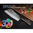 thumbnail image 2 of SYOKAMI Cuchillo de chef tipo hacha de 7" con deshojador de hierbas, 2 of 7