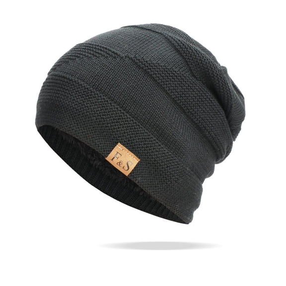 Tittly Beanie Grip Socks Men Womens Autumn And Winter Fashion Warm Pullover Hat Stacking Cap Ear Cap Frost Proof Cap Running Hat Hats for Men Black One Size