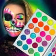 thumbnail image 1 of Paleta de sombras de ojos con purpurina de neón Afflano que brilla en la oscuridad, 1 of 9