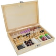 thumbnail image 2 of 100pc Polish Sand Cut Rotary Accessory Set in Wooden Box, 2 of 9