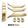 thumbnail image 1 of Cubierta de manija de puerta interior de coche, color beige y negro, de carbono, para BMW Serie 5 F10 F11 F18 2009-2017, volante a la izquierda, s202412246378, 1 of 5