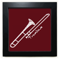 thumbnail image 1 of Musique Classique instrument tromb Noir Cadre Carré Photo Mur Table, 1 of 3