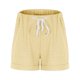 thumbnail image 4 of Pantalones cortos de mujer con cintura elástica y bolsillos laterales - Pierna recta para el día a día y el deporte - Ropa de verano transpirable, 4 of 6