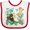 White and Red, variant on Inktastic Cute Lizards Hanging out Boys or Girls Baby Bib