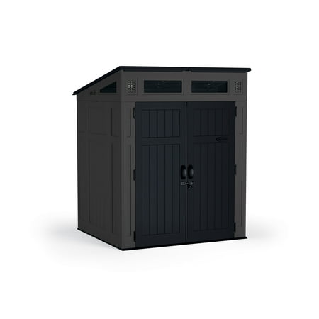 Suncast Modern 6 ft. x 5 ft. Resin Storage Shed, Grey