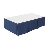 EVERYDAY KIDS Navy Pleated Crib Skirt