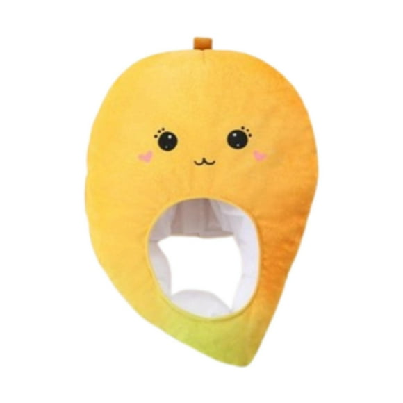 GUOOL Mango Headgear Headdress Fruit Hat Role Play for Adults Kids Cartoon Fancy Dress