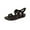 Black, variant on FitFlop Womens Lumy Criss Cross Suede With Studs Sandal Shoes, Black, US 9