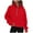 Red, variant on LYXSSBYX Hoodies for Women Zip up Women Half Zip Cropped Hoodies Fleece Quarter Zip up Pullover Sweatshirts Winter Clothes Outfits Stand Collar Sweater Coat
