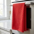 thumbnail image 2 of REGALWOVEN 2 Pack Solid Color Cotton Kitchen Towels, 100% Pure Cotton Soft Absorbent Dish Towels Red 25" x 15", 2 of 7