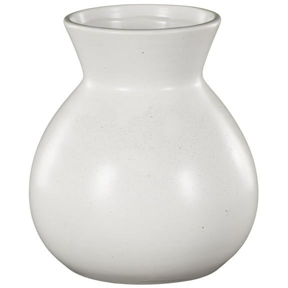 DecMode 8" White Ceramic Vase