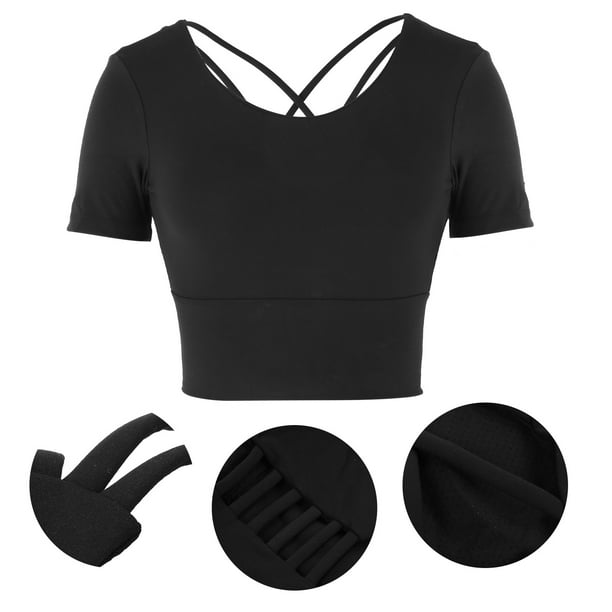 Camisetas de manga corta para yoga, camisetas deportivas sexys de verano para mujer, camisetas deportivas de manga corta para mujer, camisetas de fitness ultrarreactivas
