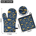 thumbnail image 6 of Cartoon Construction Vehicles Mixers Blue Pattern Kitchen Oven Mitt and Pot Holder Sets 4 Pcs for Baking, Cooking and Grilling, Heat Resistant Up To 392 °F, 6 of 7