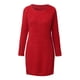 thumbnail image 4 of Vestido de punto de cuello alto para mujer, otoño-invierno - Vestido de jersey fino de manga larga, color liso - 94 % algodón, S-XXL, estilo informal/elegante, 4 of 6