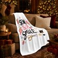 thumbnail image 3 of Sewing Sip Smile, Playful Celestial Scene, Warm Flannel Blanket for Home Library and Reading Nook, Celestial Art Lovers Valentine's Day Gift, Celestial Home Decor, 3 of 9