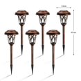 GIGALUMI Solar Lights Outdoor AIF4 6 Pack, Brown Solar Landscape Lights ...