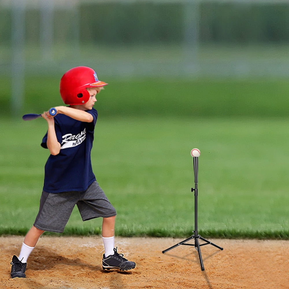 Baseball Batting tee for Adults and Youth Teens, Portable Tripod Stand Base Tee Easy Adjustable Height 28 to 45 inches for Hitting Training Practice & Carrying Bag