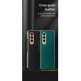 thumbnail image 4 of Allytech Cover for Samsung Galaxy Z Fold 3 Case 2021[5G], Galaxy Z Fold 3 Cover Built-in Screen Protector, Luxury Cross-Grain PU Leather Hybrid Plating PC Foldable All-Inclusive Anti-Drop Case, Gold, 4 of 9