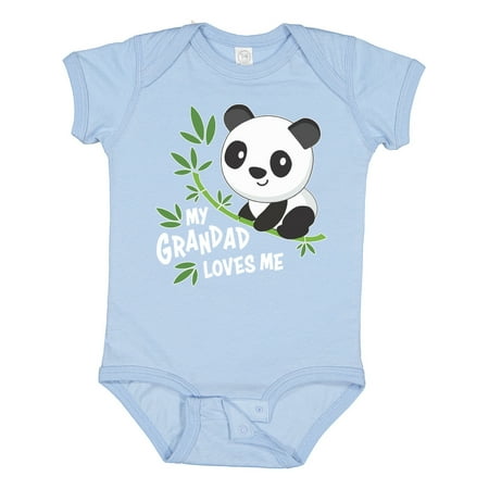 

Inktastic My Grandad Loves Me- Cute Panda Gift Baby Boy or Baby Girl Bodysuit
