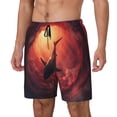 thumbnail image 1 of Balery Shark Underwater Vortex Bañador para hombre, shorts de playa de secado rápido con entrepierna y forro de compresión-Small, 1 of 6