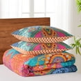 thumbnail image 3 of Levtex Home - Mackenzie Comforter Set - King Comforter + Two King Pillow Cases - Bohemian - Teal, Orange, Yellow, Green, Blue - Comforter (106 x 94in.) and Pillow Case (36 x 20in. ) - Cotton, 3 of 5
