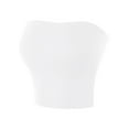 thumbnail image 2 of A2Y Women's Basic Sexy Cute Tube Strapless Cotton Tank Top White 2XL, 2 of 4