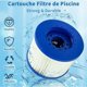 thumbnail image 3 of Filtro de spa enroscable infinito, cartucho de filtro enroscable para spa inflable de 60 mm, 3 of 4