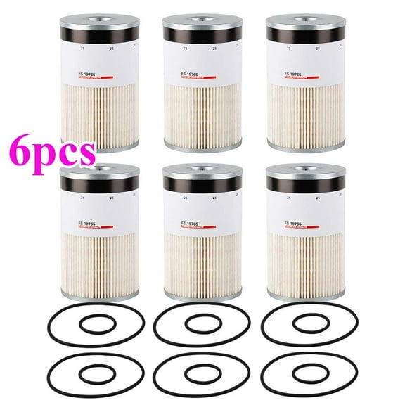6PC New FS19765 Replacement Fit For Diesel Fuel Water Separator Fuel Filter