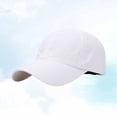 thumbnail image 4 of Gorra de béisbol transpirable de secado rápido con visera para exteriores, protección solar, para uso diario (blanca), 4 of 6