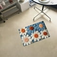 thumbnail image 4 of Floral Velvet Door Mat Luxe Wool Rug For Entryway Bathroom Dirt Durable Floor Carpet Home, 4 of 6