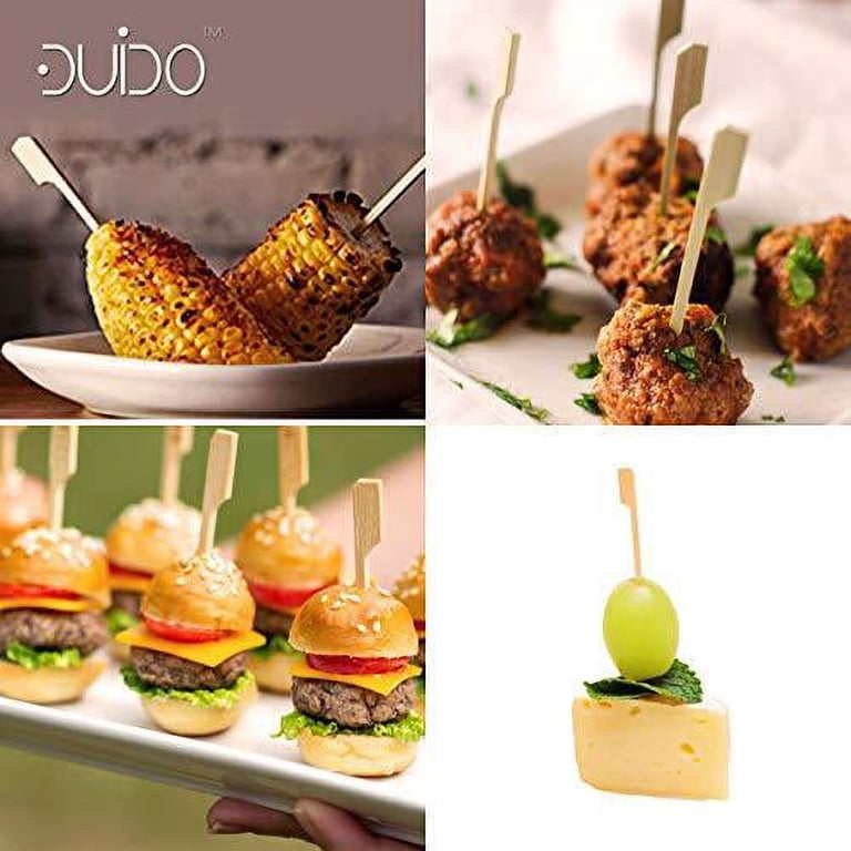 Bamboo Cocktail Picks (Pack Of 320) – 4.75 Inch Pearl-Tipped Wooden Skewers For Drinks, Appetizers & Party Food