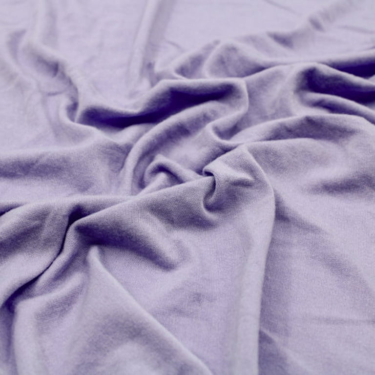  Cotton Lycra Jersey Knit Fabric Purple - per Meter