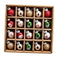 thumbnail image 2 of Juego surtido de 20 bolas navideñas colgantes de cristal resistente muñeco de nieve de colores, 2 of 9