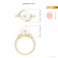 thumbnail image 5 of Angara Classic Freshwater Cultured Pearl Bypass Ring in 14K Yellow Gold for Women | June Birthstone Jewelry for Her, 5 of 8
