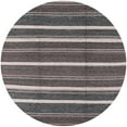 thumbnail image 1 of Ahgly Company Indoor Round Mid-Century Modern Black Oriental Area Rugs, 7' Round, 1 of 6